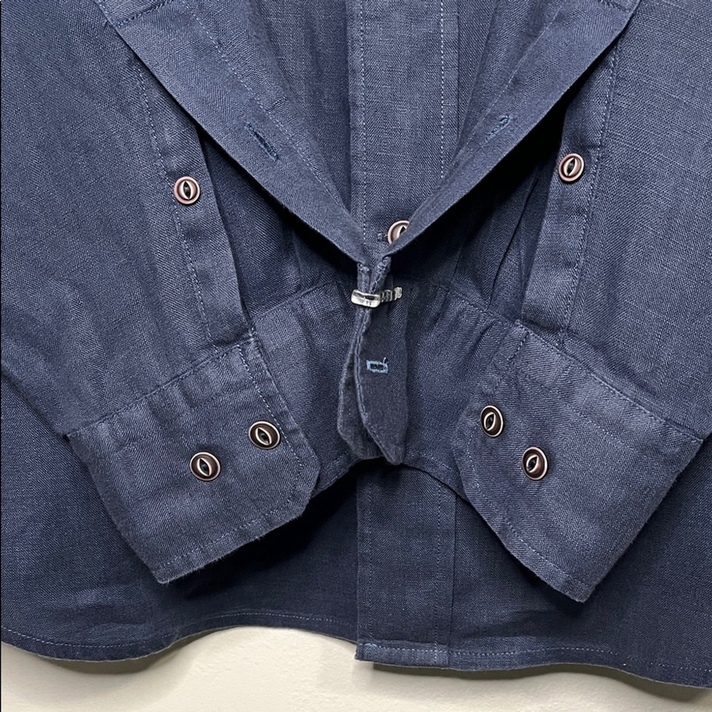 Nautica Dark Blue Dress Shirt - Picture 3 of 6